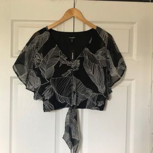 Leaf print blouse